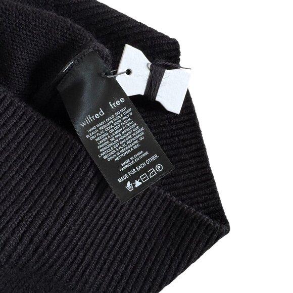 NWT ARITZIA Wilfred Free Merino Wool Harper Black Sweater - Picture 8 of 9